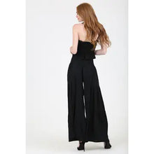 Load image into Gallery viewer, 6249- Tie Waist Wide Leg Pants-BLACK
