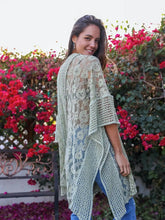Load image into Gallery viewer, 6091- Floral Pattern Kimono -SAGE

