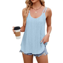 Load image into Gallery viewer, 6115- Round-Neck Women's Halter Vest Top-SKY BLUE
