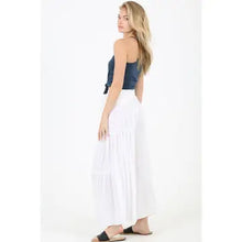 Load image into Gallery viewer, 6250- Tie Waist Wide Leg Pants-WHITE
