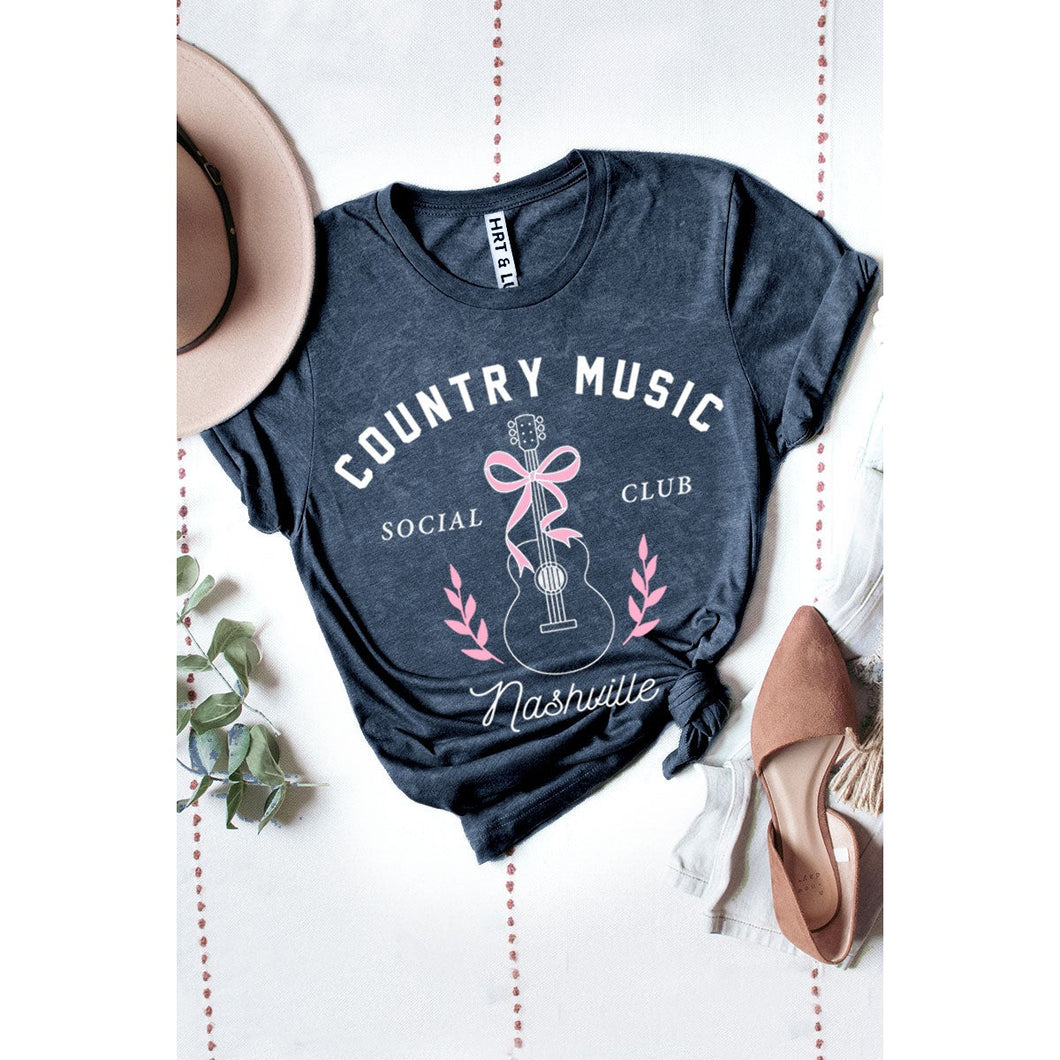 4201-Country Music Short Sleeve Graphic Tee