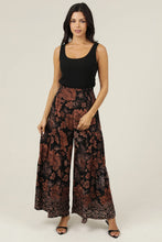Load image into Gallery viewer, 5833-Wide Leg Printed Pants-BLACK

