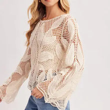 Load image into Gallery viewer, 6125- Scalloped Hem Crochet Top
