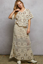 Load image into Gallery viewer, 5901- POL CROCHET MAXI SKIRT W/GRANNY SQUARE-ONE SIZE
