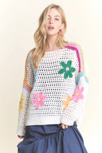Load image into Gallery viewer, 4886- Floral Applique Crochet Top
