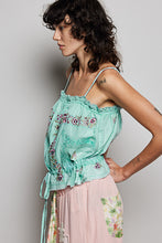 Load image into Gallery viewer, 5967- POL-Sleeveless Embroidered Trim Top- MINT

