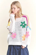 Load image into Gallery viewer, 4886- Floral Applique Crochet Top

