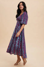 Load image into Gallery viewer, 4692-Burnout Velvet Maxi Dress-PLUM
