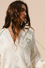 Load image into Gallery viewer, 4901-HEART HOODIE SWEATER
