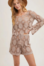 Load image into Gallery viewer, 5087-Crochet Drawstring Shorts-BIRCH
