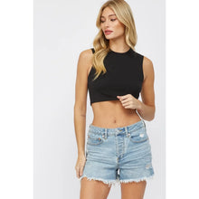 Load image into Gallery viewer, 5879- MICA-High Rise Shorts-COOL BLUE
