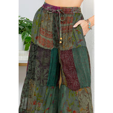 Load image into Gallery viewer, 4536-Retro Revival: Long Flared Patchwork Pants
