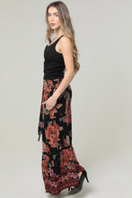 Load image into Gallery viewer, 5705-Wide Leg Lace Inserts Tie Waist Pants
