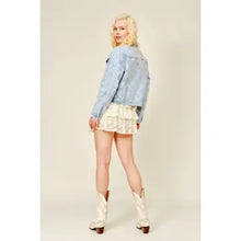Load image into Gallery viewer, 6484- Embroidered Denim Jacket
