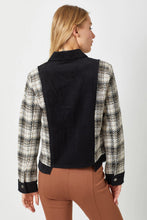 Load image into Gallery viewer, 5764-Plaid Sleeve Corduroy Jacket
