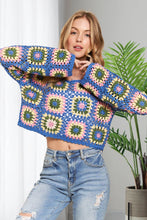 Load image into Gallery viewer, 5408-LONG Sleeves Multi-Color Crop Top-DENIM
