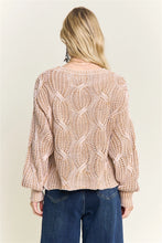Load image into Gallery viewer, 5733-Ribbed Textured Knit Sweater-KHAKI
