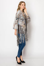 Load image into Gallery viewer, 5500-Western-Inspired Laser-Cut Buttery Faux Suede with Fringe Trim
