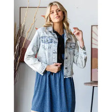 Load image into Gallery viewer, 6119- Butterfly Rhinestone Denim Jacket
