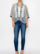 Load image into Gallery viewer, 6207- Denim Jacket with Sparkly Mesh Details Denim
