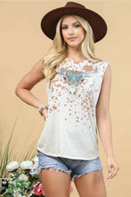Load image into Gallery viewer, 6024-Longhorn Graphic Sleeveless Top
