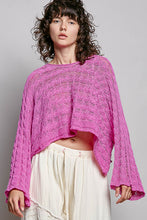Load image into Gallery viewer, 6021-POL Cropped Twisted Cable Solid Top-BERRY
