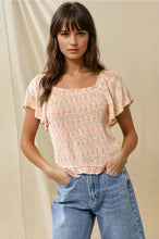 Load image into Gallery viewer, 5197-Smocked Top - -CORAL

