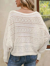Load image into Gallery viewer, 5855-Hollow Out Bat Sleeve Shoulder Knit Sweater-BEIGE
