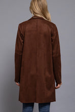 Load image into Gallery viewer, 6639- Long Sleeve Open Faux Suede Jacket-BROWN
