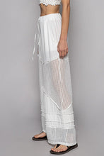 Load image into Gallery viewer, 4121-POL Contrast see through elastic waist culottes pants
