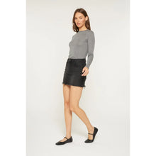 Load image into Gallery viewer, 5877- MICA-High Rise Raw Hem Mini Skirt-INK
