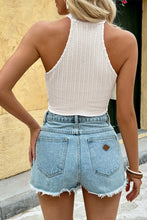 Load image into Gallery viewer, 5227-SOLID Knit Halter Neck Fringe Boho Tank Top
