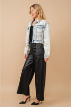 Load image into Gallery viewer, 5946-Acid Washed Shoulder Beading Denim Jacket
