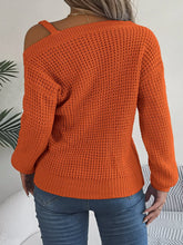 Load image into Gallery viewer, 5595-Off-Shoulder Lantern Sleeve Sweater-ORANGE
