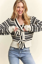 Load image into Gallery viewer, 4697-Bow Tie Stripe Sweater Top
