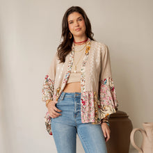 Load image into Gallery viewer, 5948-Boho Floral Embroidered Lace Trim Cardigan
