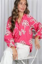 Load image into Gallery viewer, 6340- Embroidered 100% Cotton Elegant Blouse-PINK
