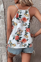Load image into Gallery viewer, 4368-Floral Print Lace V Neck Tank Top
