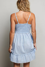 Load image into Gallery viewer, 5965-V-Neck Sleeveless Cotton Dress Eyelet -DENIM
