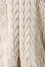 Load image into Gallery viewer, 4717-Braid Crochet Knit Sweater-CREAM
