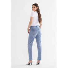 Load image into Gallery viewer, 5513- MICA.Super High Straight with Rhinestone JEANS
