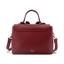 Load image into Gallery viewer, 6472- Linda Double Bow Vegan Leather Crossbody Bag-RED
