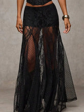 Load image into Gallery viewer, 6231- Elegant Lace Maxi Skirt-BLACK
