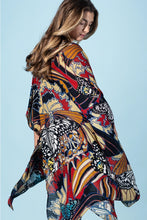 Load image into Gallery viewer, 6498- Midnight Monarch Viscose Kimono
