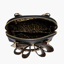 Load image into Gallery viewer, 6471- Leopard Top Handle Bow Bag
