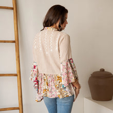 Load image into Gallery viewer, 5948-Boho Floral Embroidered Lace Trim Cardigan
