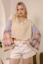Load image into Gallery viewer, 5348-Peace Sign Patchwork Top
