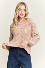Load image into Gallery viewer, 5733-Ribbed Textured Knit Sweater-KHAKI
