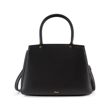 Load image into Gallery viewer, 6538- Cross Large Bow Vegan Leather Satchel Handbag-BLACK
