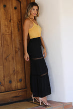 Load image into Gallery viewer, 5815-Wide Leg Pants with Lace Inserts-BLACK
